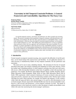 Uncertainty in Soft Temporal Constraint Problems:A General Framework and
  Controllability Algorithms for the Fuzzy Case