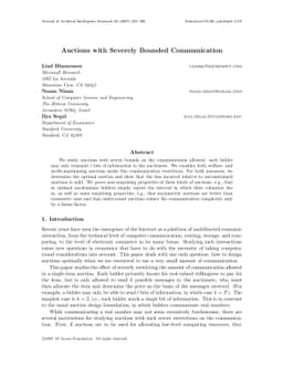 Auctions with Severely Bounded Communication