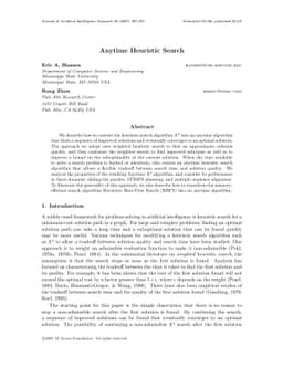 Anytime Heuristic Search