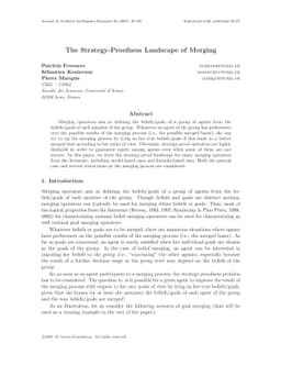 The Strategy-Proofness Landscape of Merging