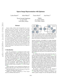 Sparse Image Representation with Epitomes
