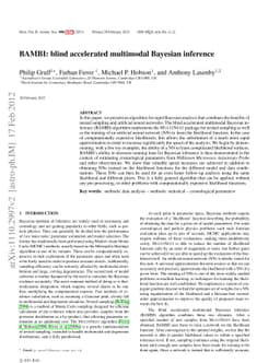 BAMBI: blind accelerated multimodal Bayesian inference
