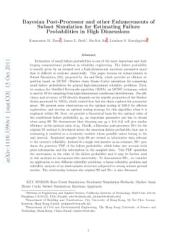 Bayesian Post-Processor and other Enhancements of Subset Simulation for
  Estimating Failure Probabilities in High Dimensions