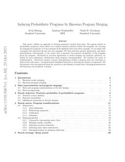 Inducing Probabilistic Programs by Bayesian Program Merging