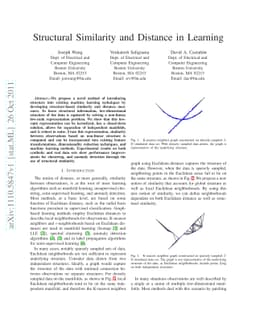 Structural Similarity and Distance in Learning