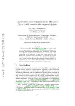 Classification and estimation in the Stochastic Block Model based on the
  empirical degrees