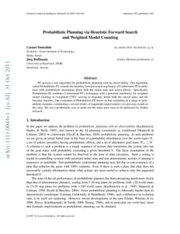 Probabilistic Planning via Heuristic Forward Search and Weighted Model
  Counting