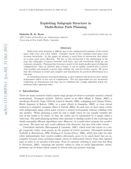 Exploiting Subgraph Structure in Multi-Robot Path Planning