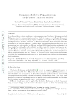 Comparison of different Propagation Steps for the Lattice Boltzmann
  Method