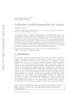 Calibration of self-decomposable Lévy models