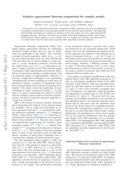 Adaptive approximate Bayesian computation for complex models