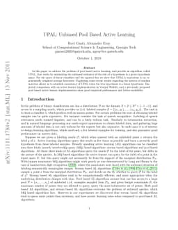 UPAL: Unbiased Pool Based Active Learning