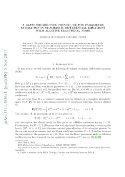A least square-type procedure for parameter estimation in stochastic
  differential equations with additive fractional noise
