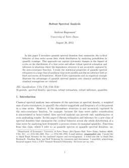 Robust Spectral Analysis