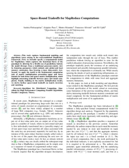 Space-Round Tradeoffs for MapReduce Computations