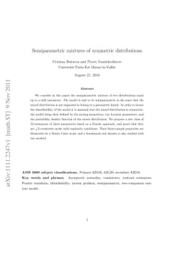 Semiparametric mixtures of symmetric distributions
