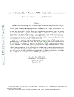 On the Practicality of Atomic MWMR Register Implementations
