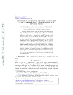 Convergence analysis of the Gibbs sampler for Bayesian general linear
  mixed models with improper priors