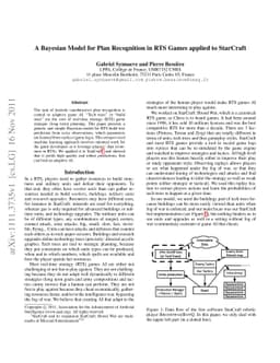 A Bayesian Model for Plan Recognition in RTS Games applied to StarCraft
