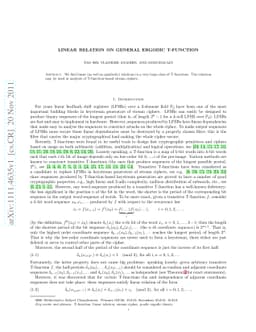 Linear Relation on General Ergodic T-Function