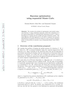 Bayesian optimization using sequential Monte Carlo