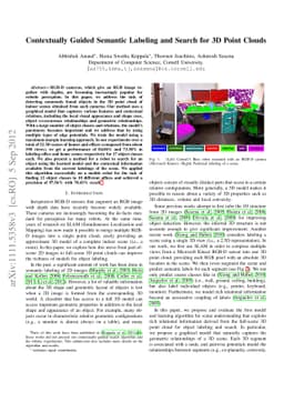 Contextually Guided Semantic Labeling and Search for 3D Point Clouds