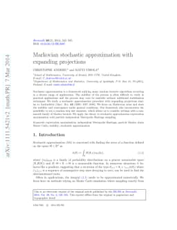 Markovian stochastic approximation with expanding projections