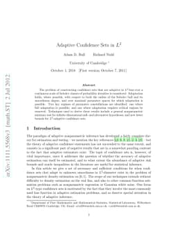 Adaptive confidence sets in L^2
