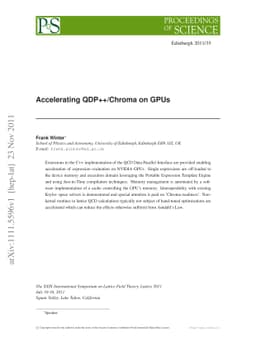 Accelerating QDP++/Chroma on GPUs
