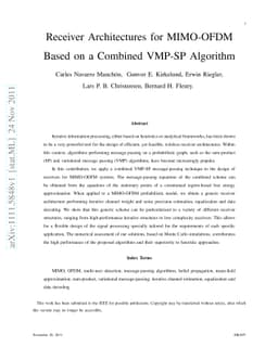 Receiver Architectures for MIMO-OFDM Based on a Combined VMP-SP
  Algorithm