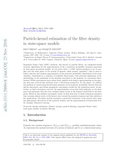 Particle-kernel estimation of the filter density in state-space models