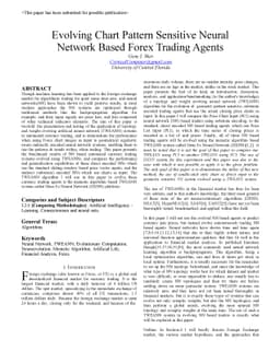Evolving Chart Pattern Sensitive Neural Network Based Forex Trading
  Agents