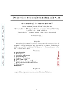 Principles of Solomonoff Induction and AIXI
