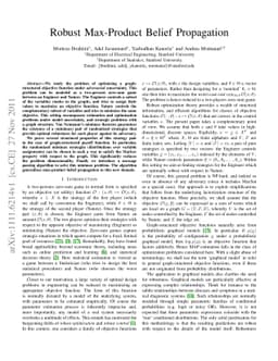 Robust Max-Product Belief Propagation