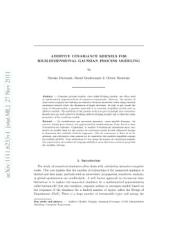 Additive Covariance Kernels for High-Dimensional Gaussian Process
  Modeling