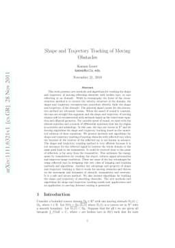 Shape and Trajectory Tracking of Moving Obstacles