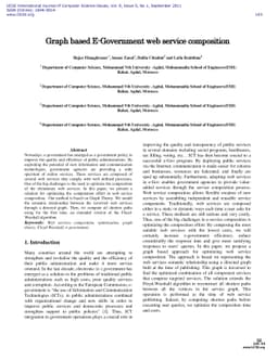 Graph based E-Government web service composition