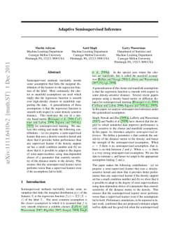 Adaptive Semisupervised Inference