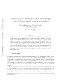 Semiparametric efficiency bounds for seemingly unrelated conditional
  moment restrictions