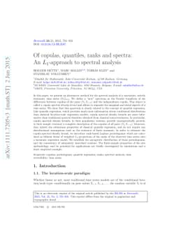 Of copulas, quantiles, ranks and spectra: An $L_1$-approach to spectral
  analysis