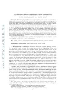 Clustering under Perturbation Resilience