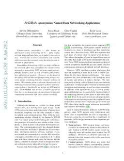 ANDaNA: Anonymous Named Data Networking Application
