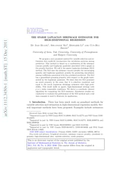 The sparse Laplacian shrinkage estimator for high-dimensional regression