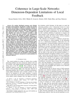 Coherence in Large-Scale Networks: Dimension-Dependent Limitations of
  Local Feedback