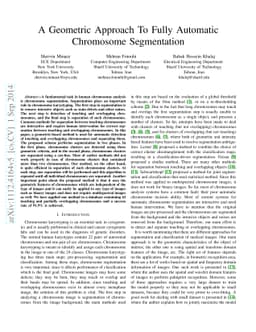 A Geometric Approach For Fully Automatic Chromosome Segmentation