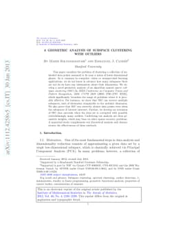 A geometric analysis of subspace clustering with outliers