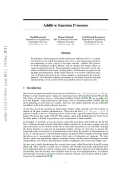 Additive Gaussian Processes