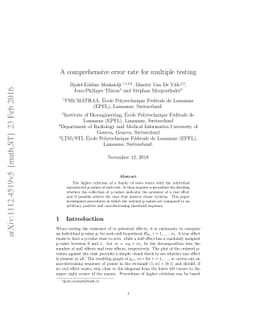 A comprehensive error rate for multiple testing