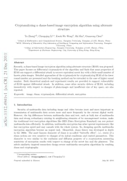 Cryptanalyzing a chaos-based image encryption algorithm using alternate
  structure