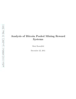 Analysis of Bitcoin Pooled Mining Reward Systems
